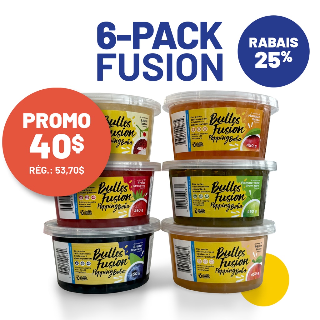 6-Pack Fusion - Ensemble découverte Bulles fusion (6 x 450 g)