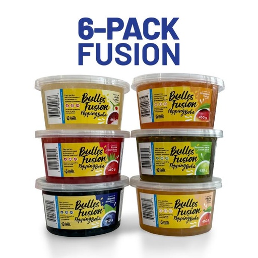 [BFCS6-DECOUV-450] 6-Pack Fusion - Ensemble découverte Bulles fusion (6 x 450 g)